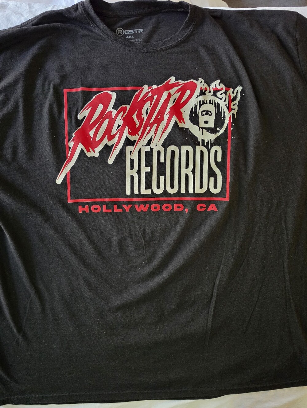 GSTR Rockstar Records T Shirt 4XL Hollywood CA Journey To Bliss Black Graphic
